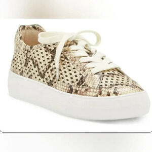 Vince Camuto Karshey Lace-up Platform Multi Snake Sneakers Wmns 7.5